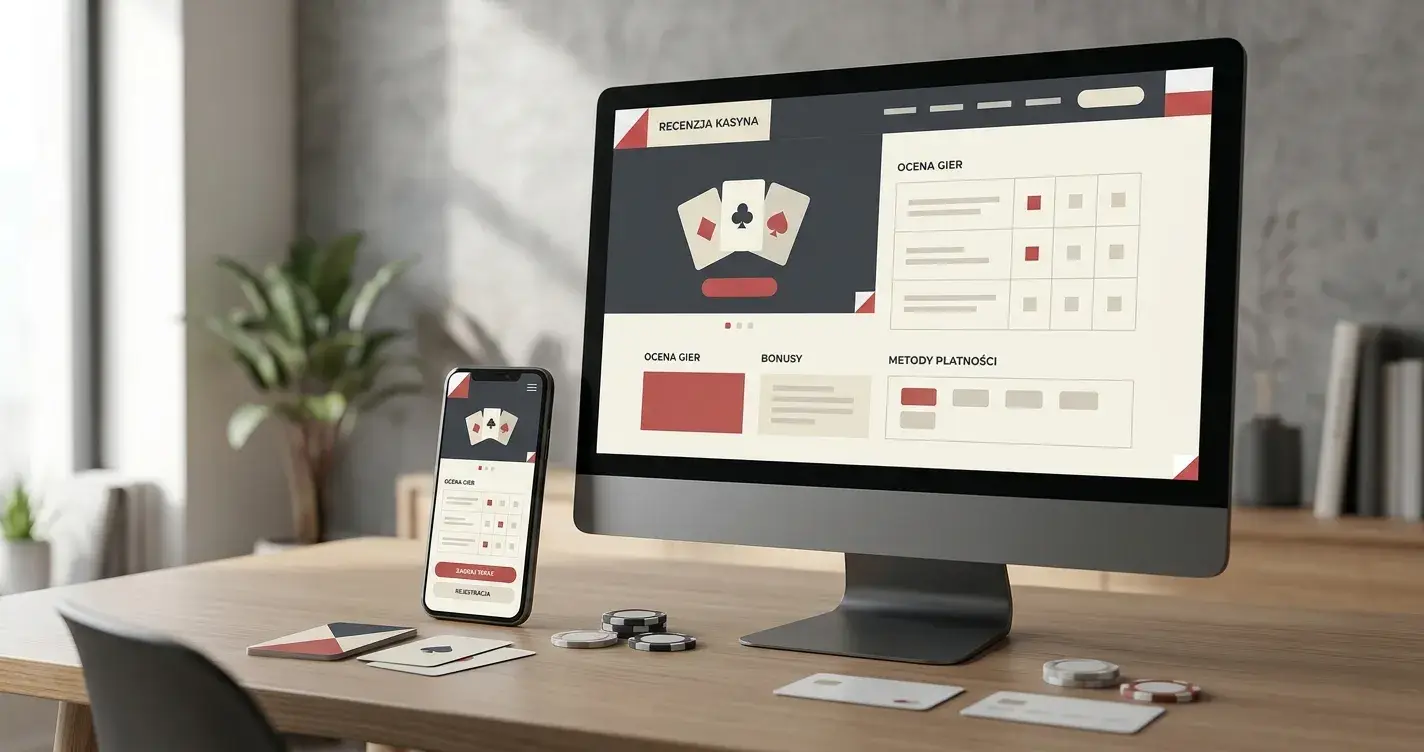 Ilustracja korzystania z kasyna online na komputerze i telefonie w kontekście polskiego użytkownika